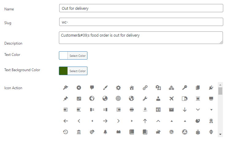 Configure order status appearance with Flow Notify