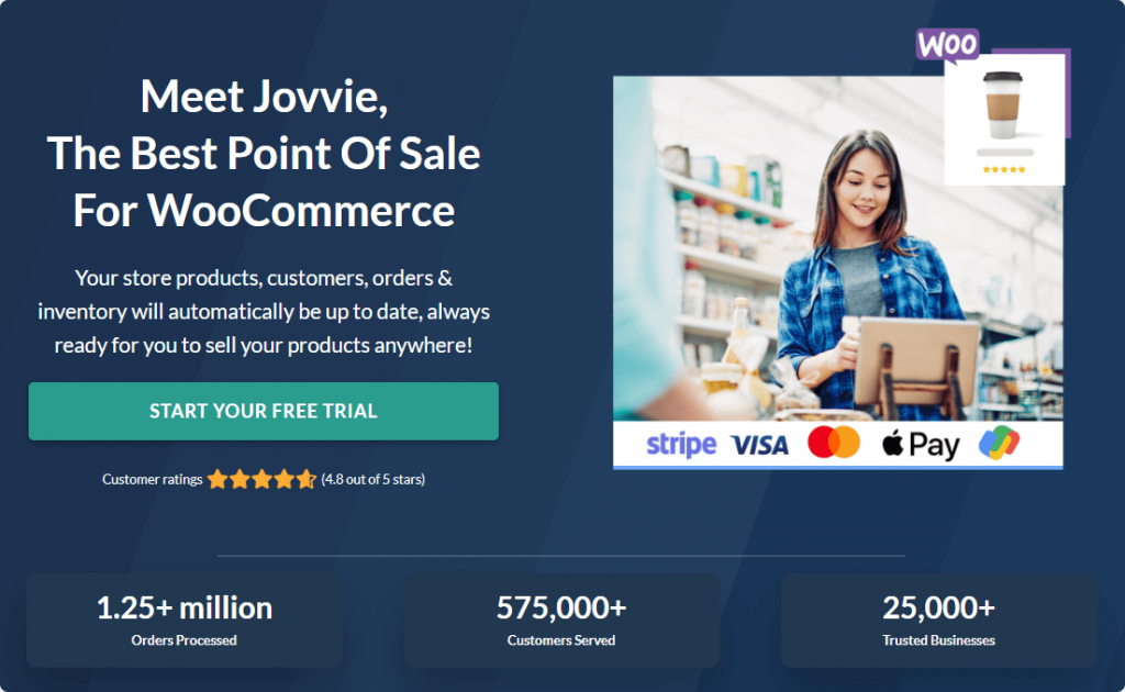 Jovvie landing page.