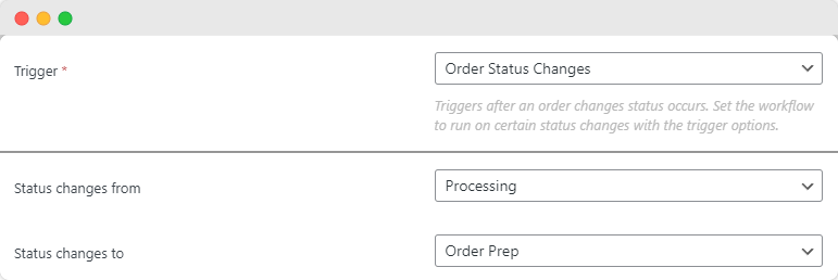 Set an order status as a notification trigger with Flow Notify.